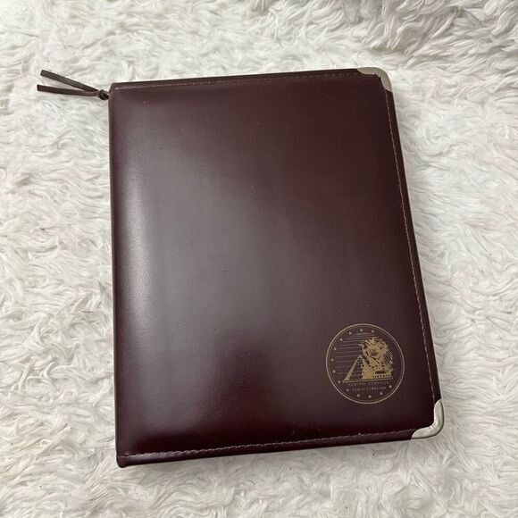 No Brand Brown Thick Shiny Vinyl 3- Ring Planner with Day Runner Refill - Picture 1 of 12